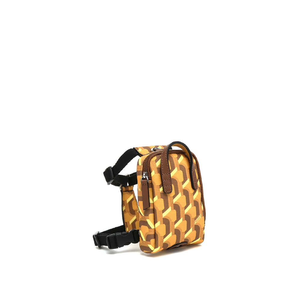 PRIVÉE MONOGRAM DOG HARNESS BACKPACK YELLOW_S